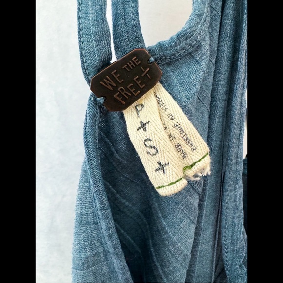 Free People - Blue, Sleeveless, Halter, Tank Top - Picture 5 of 5